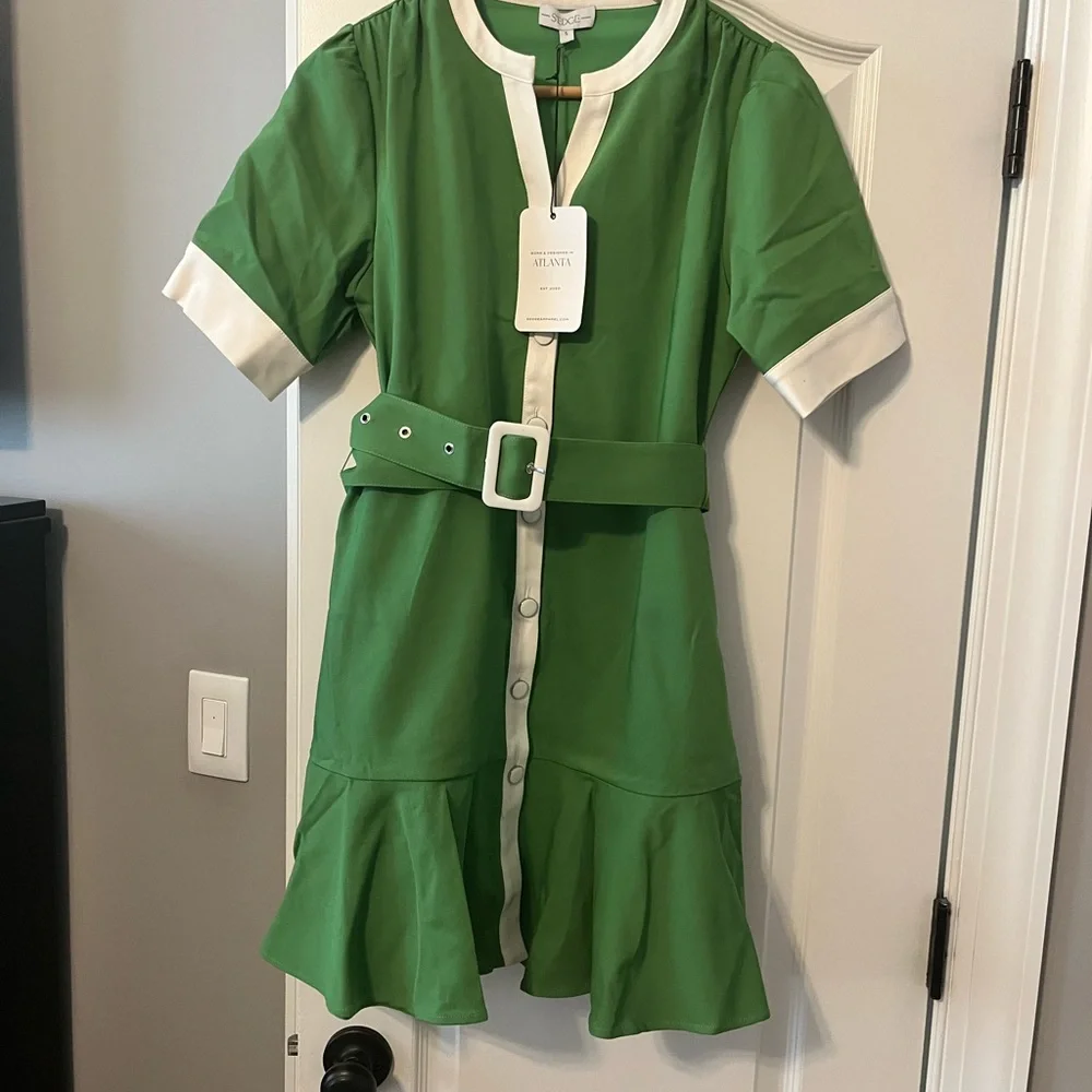 NWT S’edge Sedge Analeise Dress Pine Large $248 - Picture 5 of 6